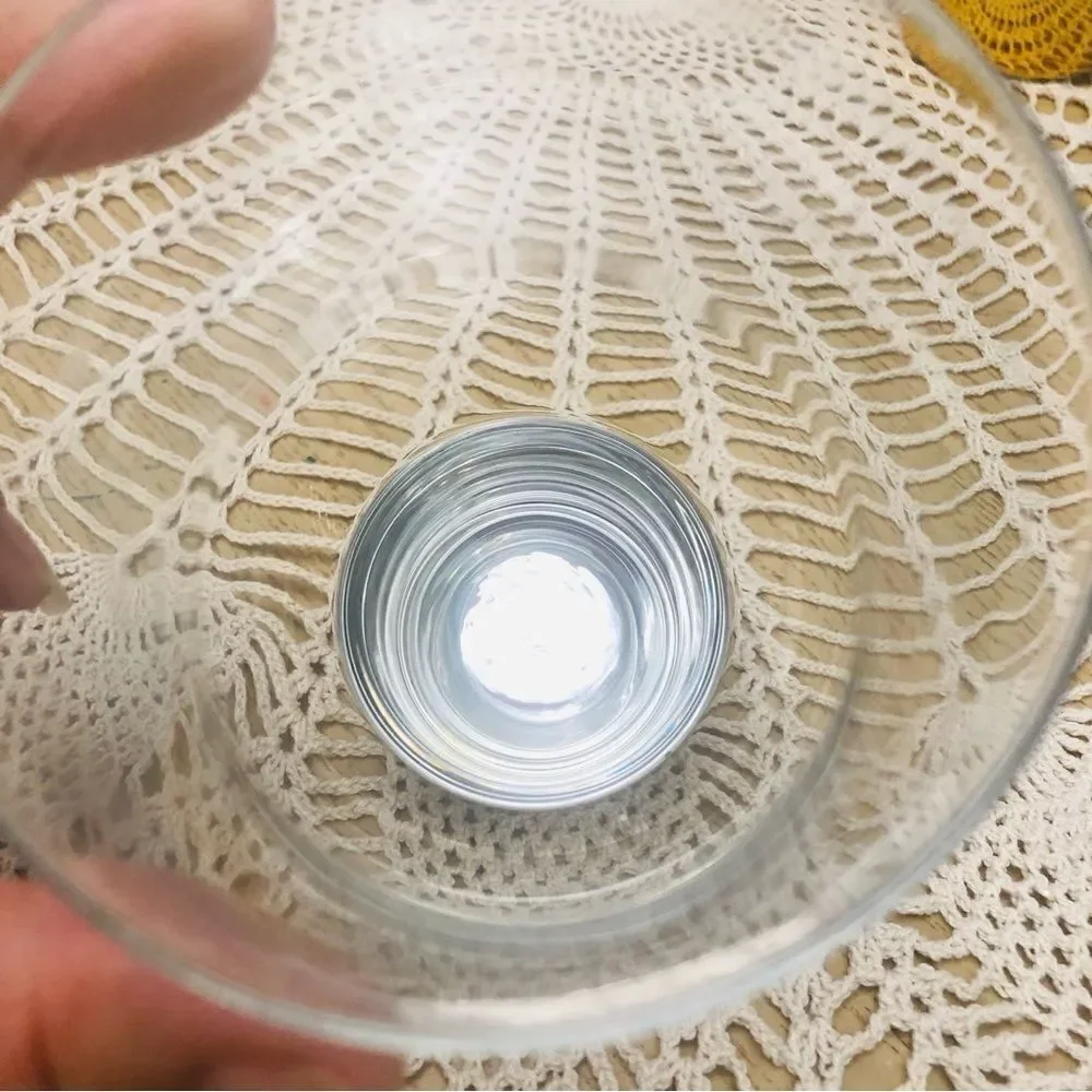 Guilia Gold  Whisky 🥃 Clear Glass Gold Paint Ring Vase  Danish Design Set Of 4